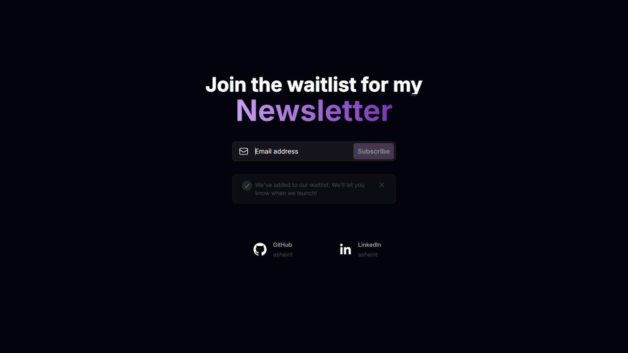 Ashen thilakarathna - Nextjs Newsletter App